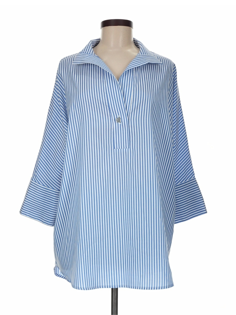 Tuckernuck Relaxed Blue Stripe Button-Front Women's Tunic